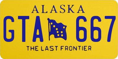 AK license plate GTA667