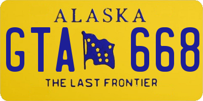AK license plate GTA668