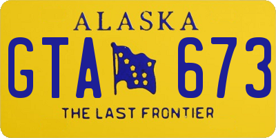 AK license plate GTA673