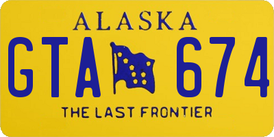 AK license plate GTA674