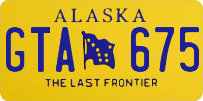 AK license plate GTA675