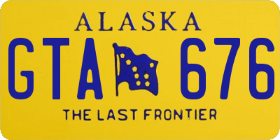 AK license plate GTA676