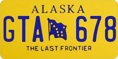 AK license plate GTA678