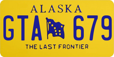 AK license plate GTA679