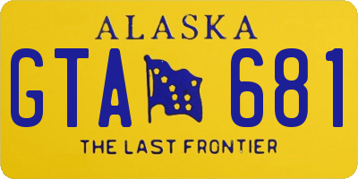 AK license plate GTA681