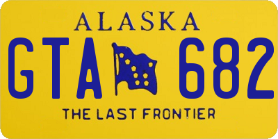 AK license plate GTA682