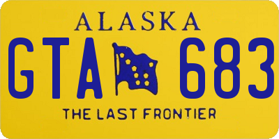 AK license plate GTA683