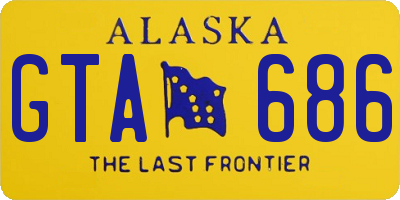 AK license plate GTA686