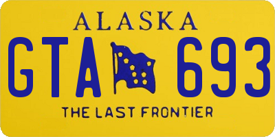 AK license plate GTA693