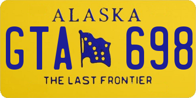 AK license plate GTA698