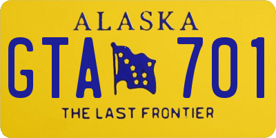 AK license plate GTA701