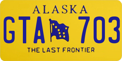 AK license plate GTA703