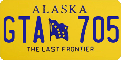 AK license plate GTA705