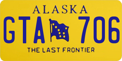 AK license plate GTA706