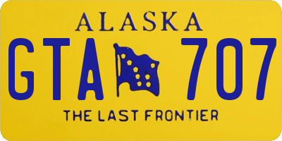 AK license plate GTA707