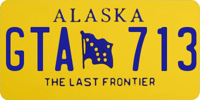 AK license plate GTA713