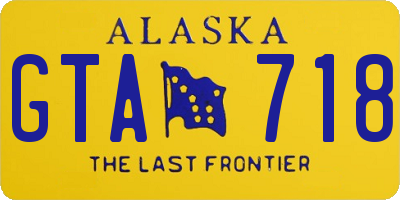 AK license plate GTA718