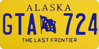 AK license plate GTA724