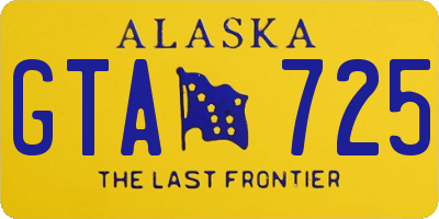 AK license plate GTA725