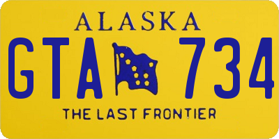 AK license plate GTA734