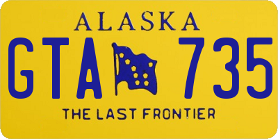 AK license plate GTA735