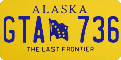 AK license plate GTA736