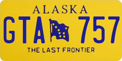 AK license plate GTA757