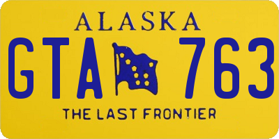 AK license plate GTA763