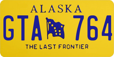 AK license plate GTA764