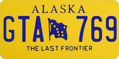 AK license plate GTA769