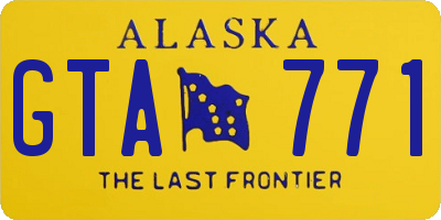 AK license plate GTA771