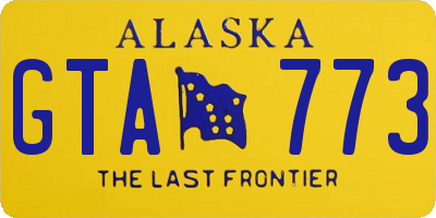 AK license plate GTA773