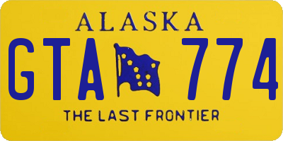 AK license plate GTA774