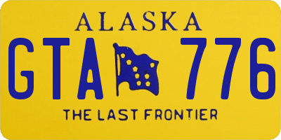 AK license plate GTA776