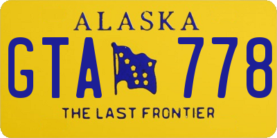 AK license plate GTA778