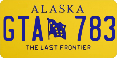 AK license plate GTA783