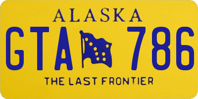 AK license plate GTA786