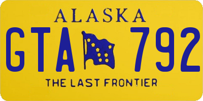 AK license plate GTA792