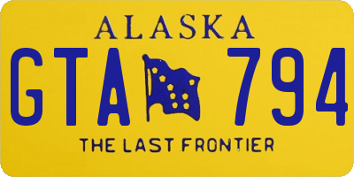 AK license plate GTA794