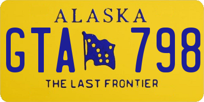 AK license plate GTA798