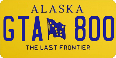 AK license plate GTA800