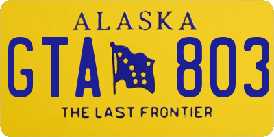 AK license plate GTA803