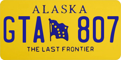 AK license plate GTA807