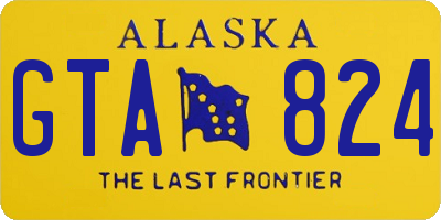 AK license plate GTA824