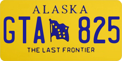 AK license plate GTA825