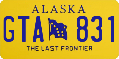 AK license plate GTA831