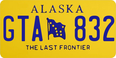 AK license plate GTA832