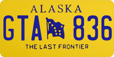 AK license plate GTA836