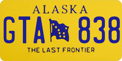 AK license plate GTA838