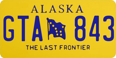 AK license plate GTA843